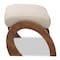 Baxton Studio Sandrine Beige Upholstered Walnut Brown Finished Wood Ottoman 148-8224 - alternate 5
